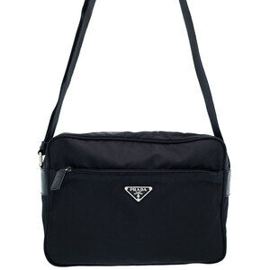 Prada Tessuto Crossbody messenger bag saffiano leather Black